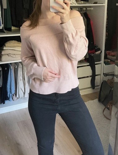 Pullover schulterfrei rosa - rosa, s