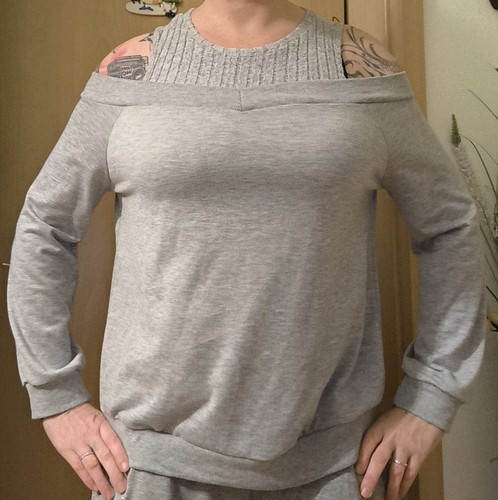 Schulterfrei pullover l - pullover, gr.