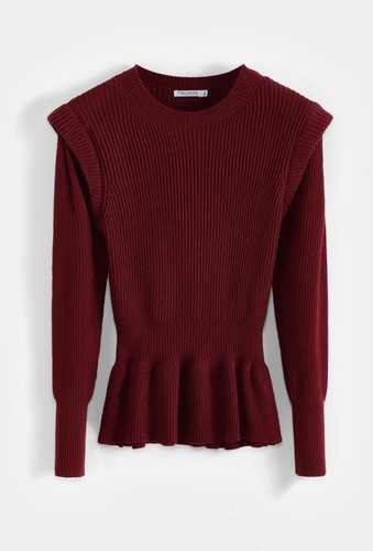 Damen rippstrickpullover mit - damen,