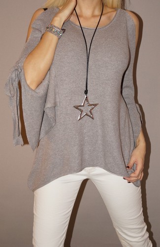 Pullover strick schulterfrei - pullover,