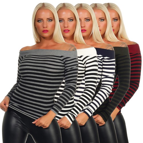 Damen top schulterfrei tunika - top,
