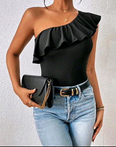Shein damen one shoulder top - one-shoulder,