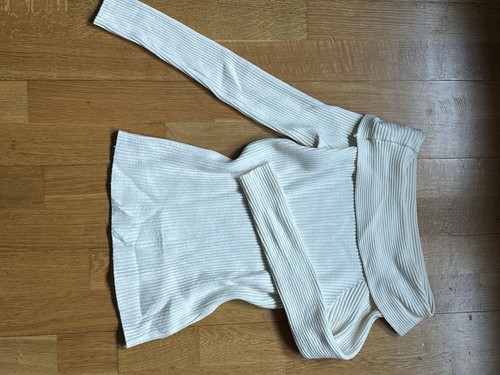 Damen ripp top weiß langarm - damen,