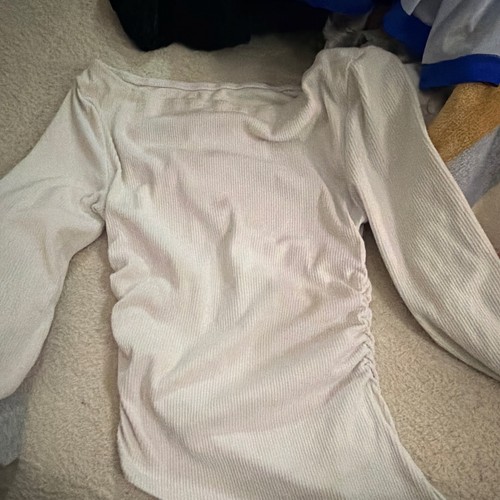 Damen ripp top weiß - weiß, xs